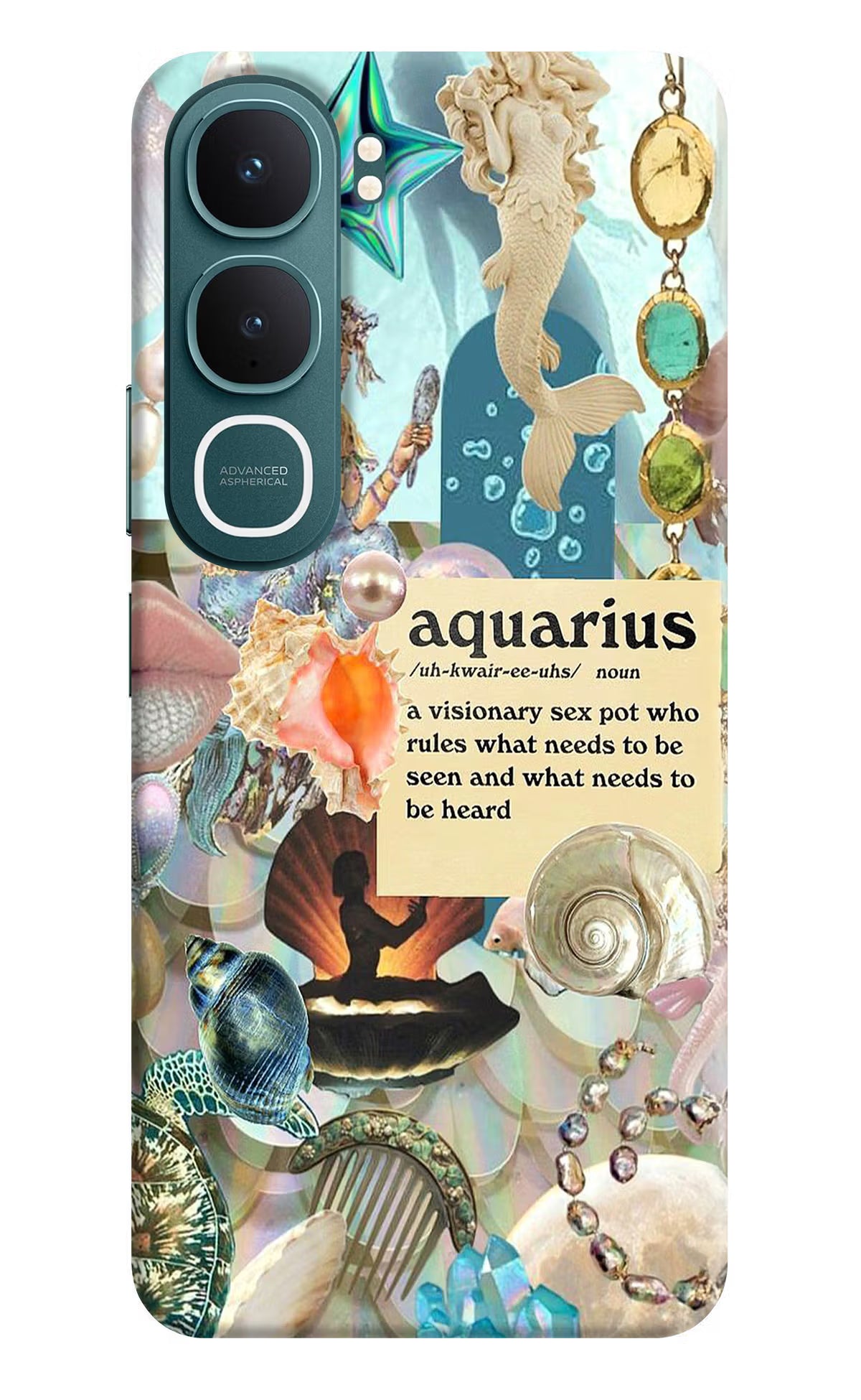 Aquarius Zodiac Vivo Y31 5G Hard Case Back Cover by Casekaro