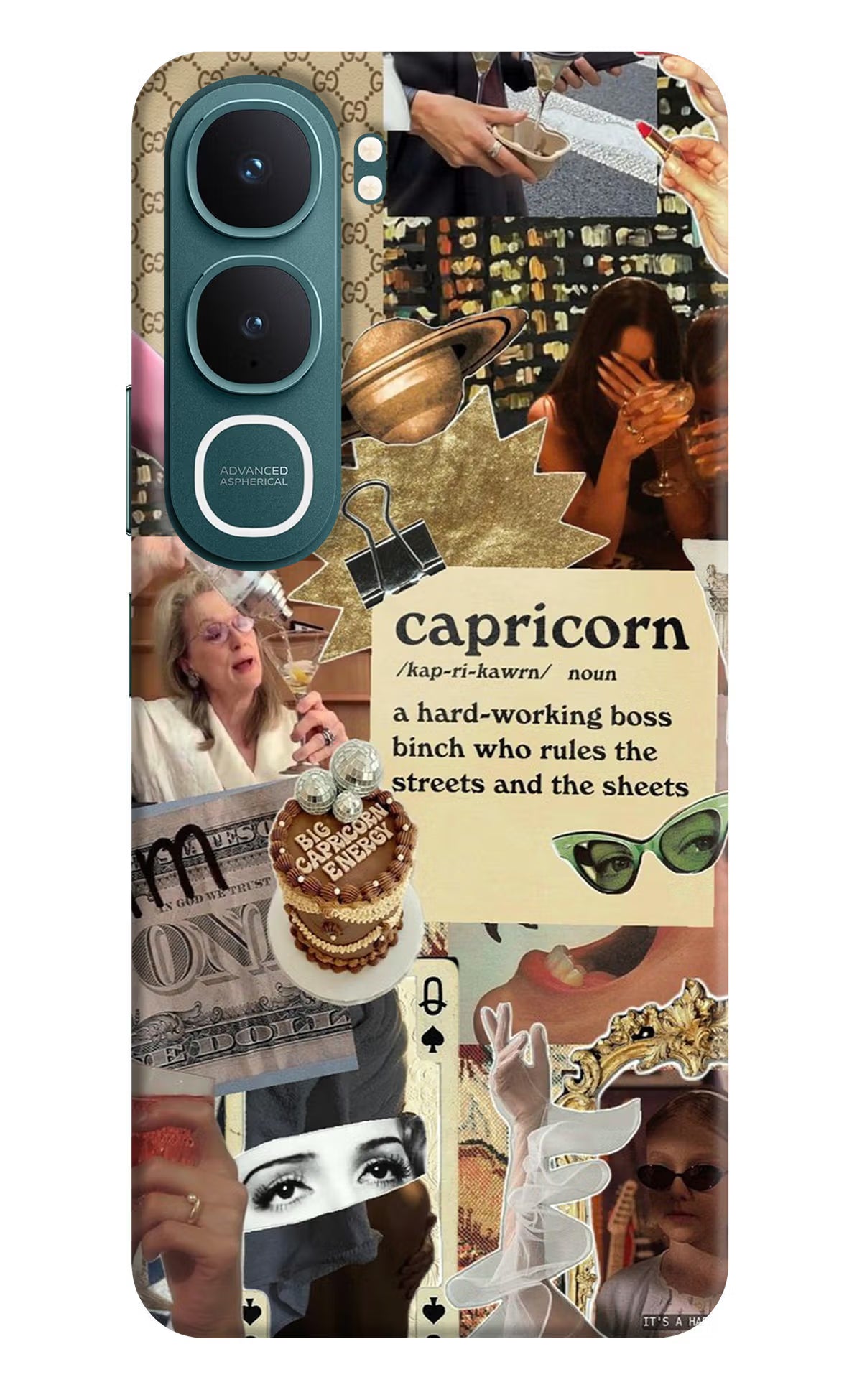 Capricorn Zodiac Vivo Y31 5G Hard Case Back Cover by Casekaro