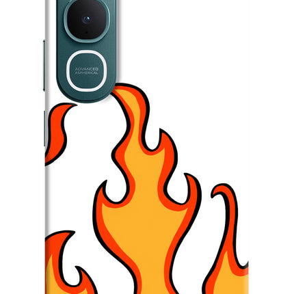 Fired Up – White Vivo Y31 5G Hard Case Back Cover by Casekaro