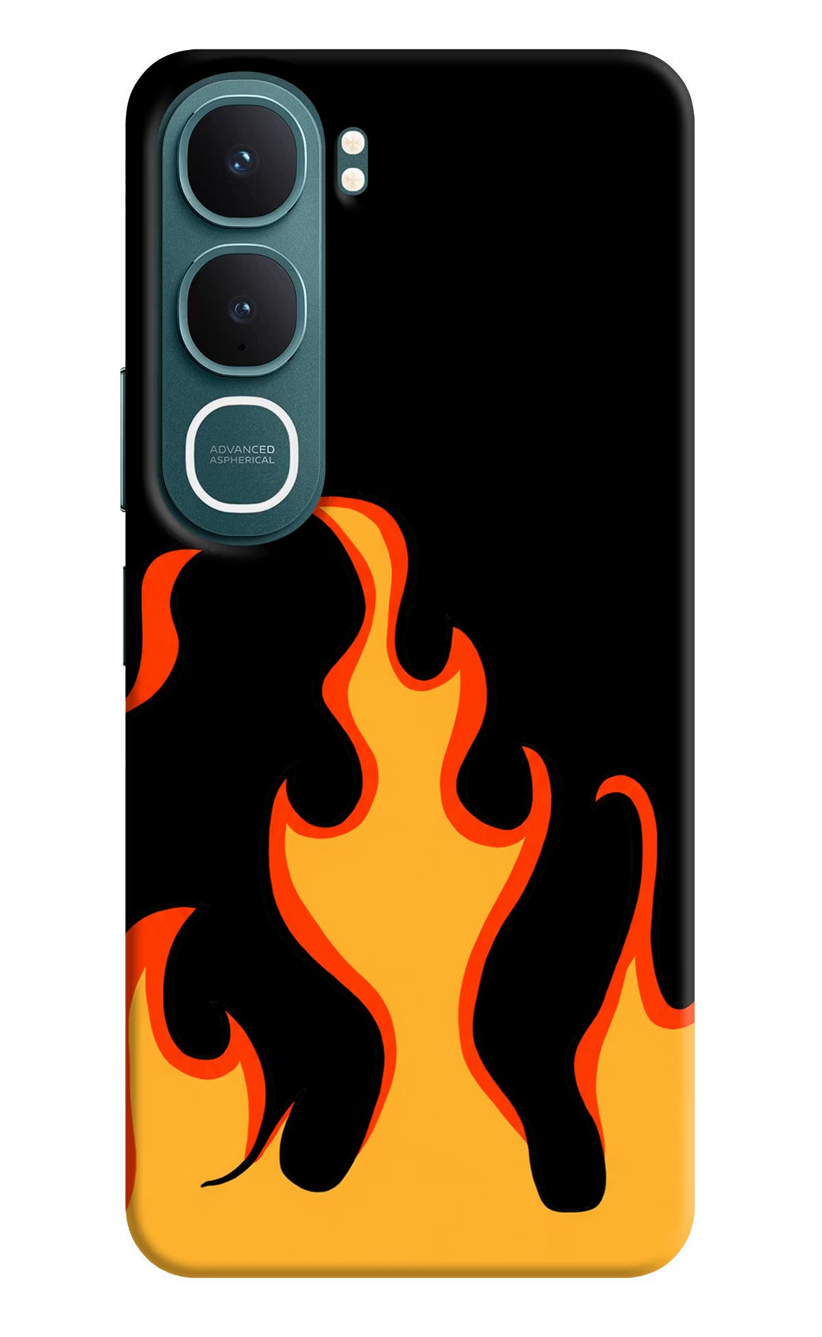 Fired Up – Black Vivo Y31 5G Hard Case Back Cover by Casekaro