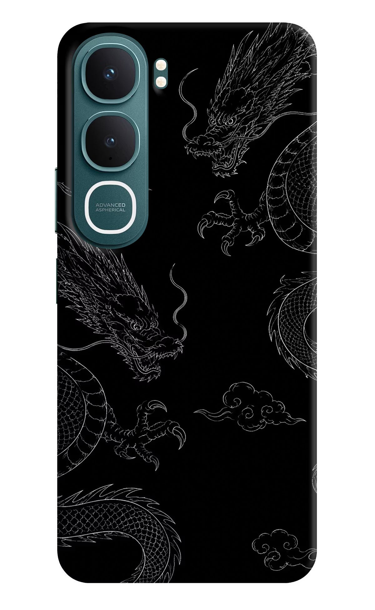 Twin Dragons Vivo Y31 5G Hard Case Back Cover by Casekaro