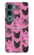 Pink Cats Vivo Y31 5G Hard Case Back Cover by Casekaro