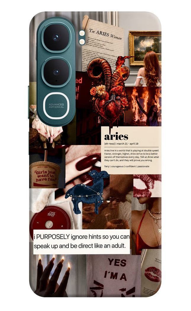 Zodiac Aries Vivo Y31 5G Hard Case Back Cover by Casekaro