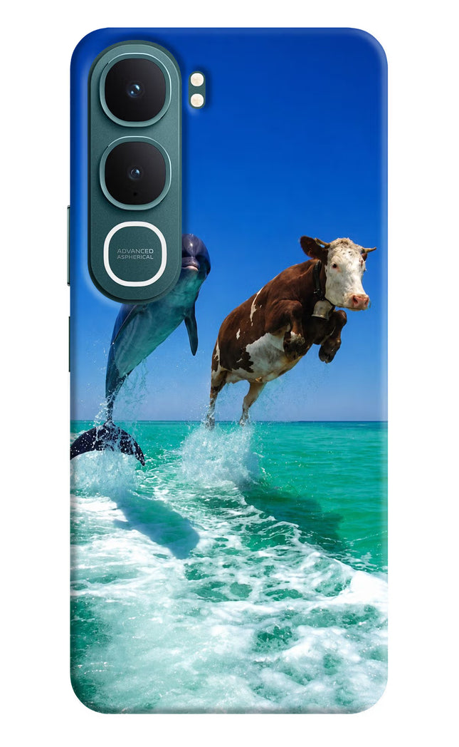 Dolphin vs Cow Vivo Y31 5G Hard Case Back Cover by Casekaro