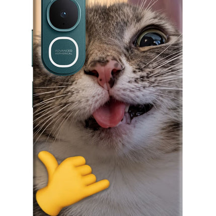 Silly Cat Call Vivo Y31 5G Hard Case Back Cover by Casekaro