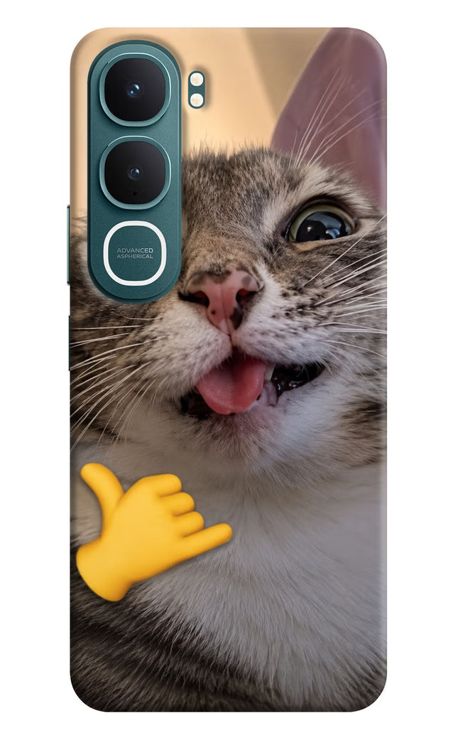 Silly Cat Call Vivo Y31 5G Hard Case Back Cover by Casekaro