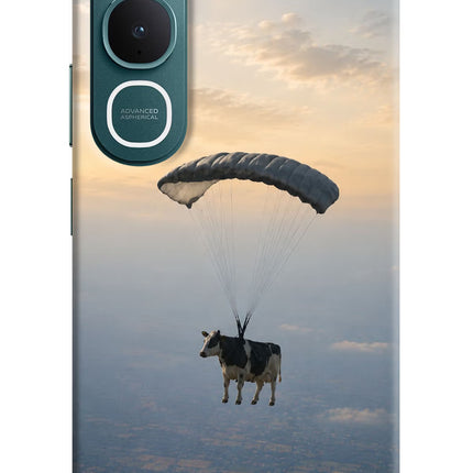 Skydiving Cow Vivo Y31 5G Hard Case Back Cover by Casekaro