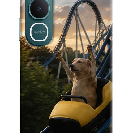 Rollercoaster Dog Vivo Y31 5G Hard Case Back Cover by Casekaro