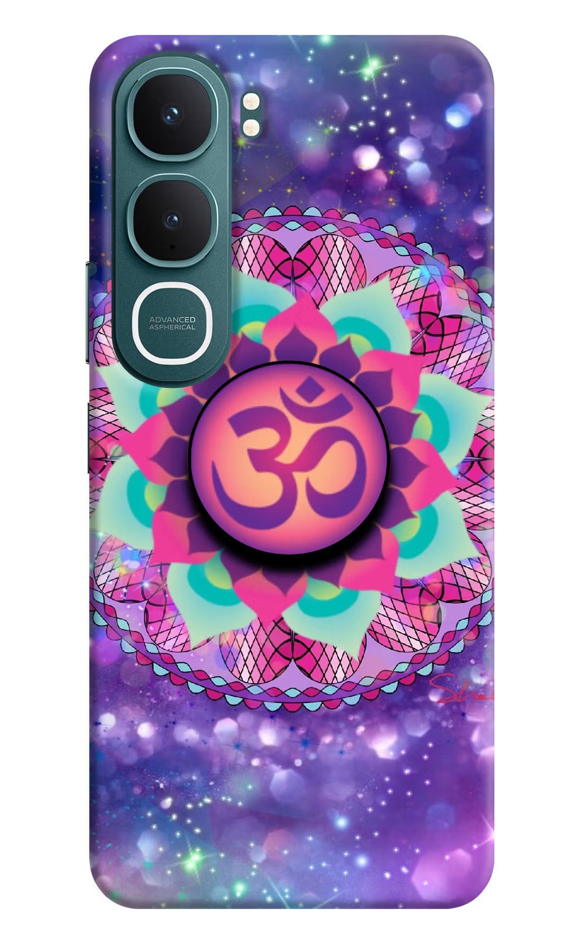 Om Purple Vivo Y31 5G Pop Case by Casekaro