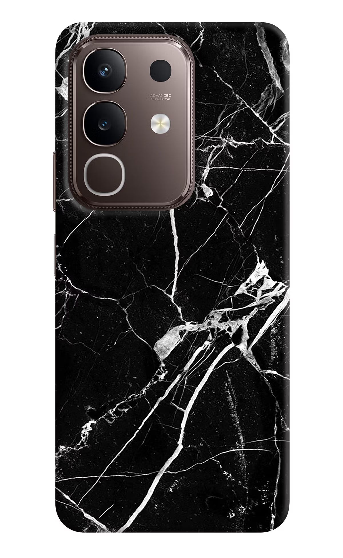 Black Marble Pattern Vivo Y31 Pro 5G Hard Case Back Cover by Casekaro
