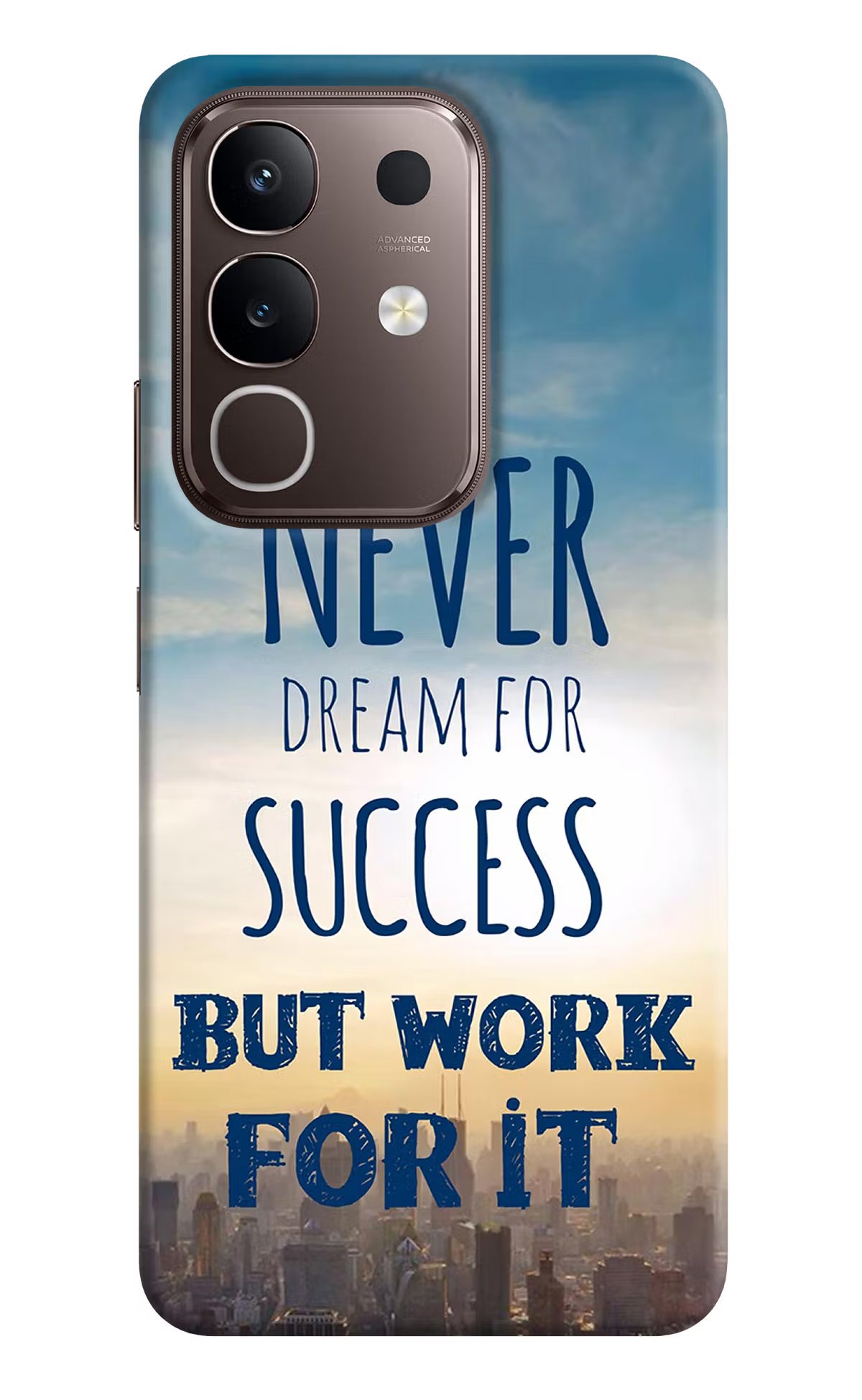 Never Dream For Success But Work For It Vivo Y31 Pro 5G Hard Case Back Cover by Casekaro