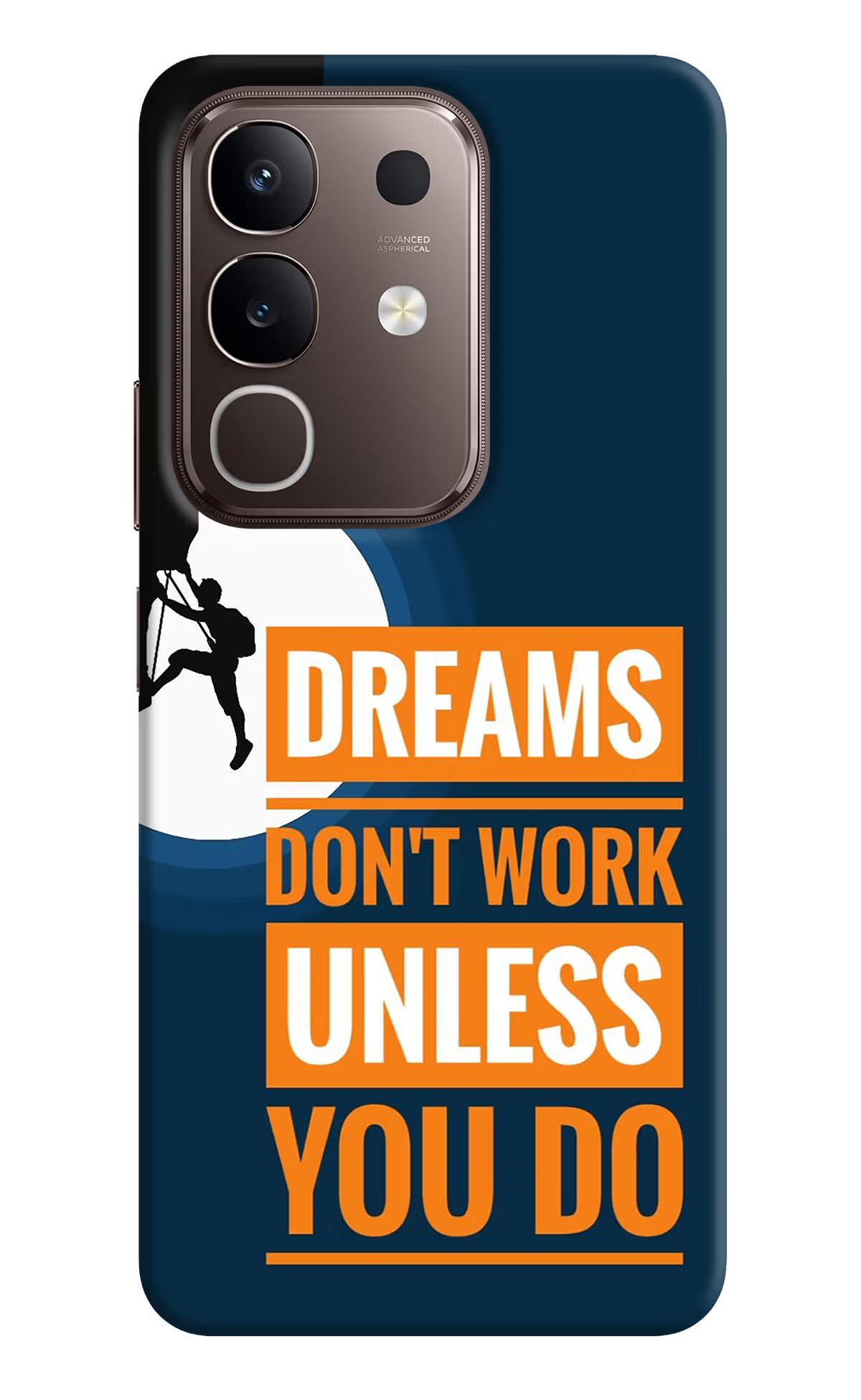 Dreams Don’T Work Unless You Do Vivo Y31 Pro 5G Hard Case Back Cover by Casekaro
