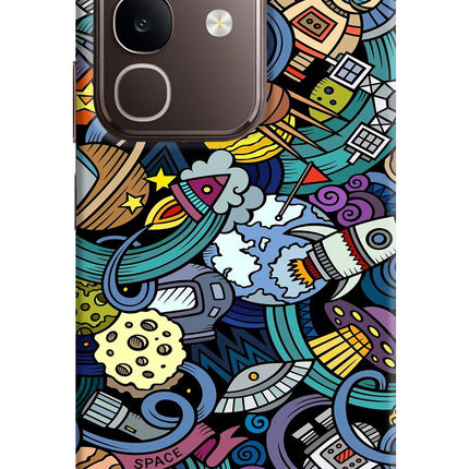 Space Abstract Vivo Y31 Pro 5G Hard Case Back Cover by Casekaro