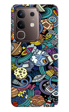 Space Abstract Vivo Y31 Pro 5G Hard Case Back Cover by Casekaro
