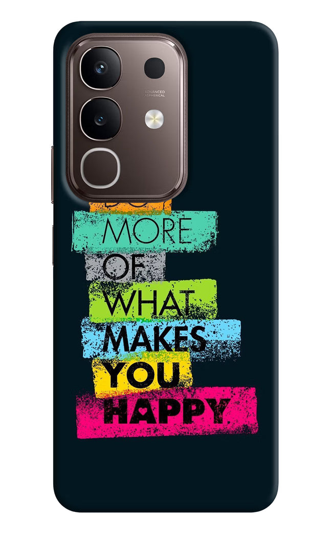 Do More Of What Makes You Happy Vivo Y31 Pro 5G Hard Case Back Cover by Casekaro