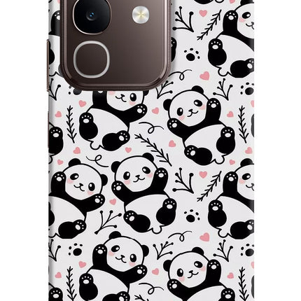 Cute Panda Vivo Y31 Pro 5G Hard Case Back Cover by Casekaro