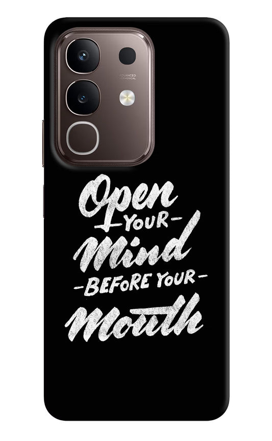 Open Your Mind Before Your Mouth Vivo Y31 Pro 5G Hard Case Back Cover by Casekaro