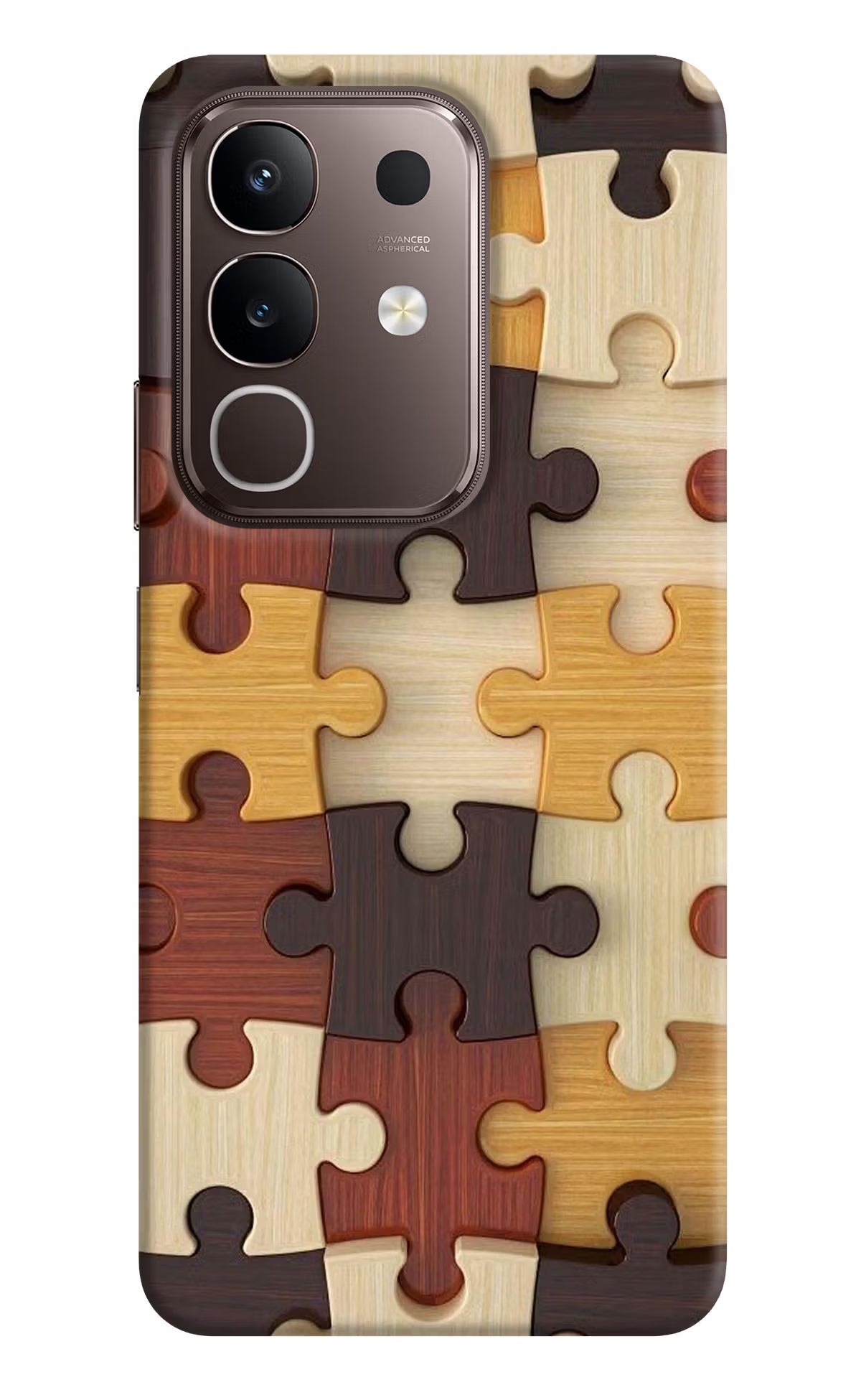 Wooden Puzzle Vivo Y31 Pro 5G Hard Case Back Cover by Casekaro