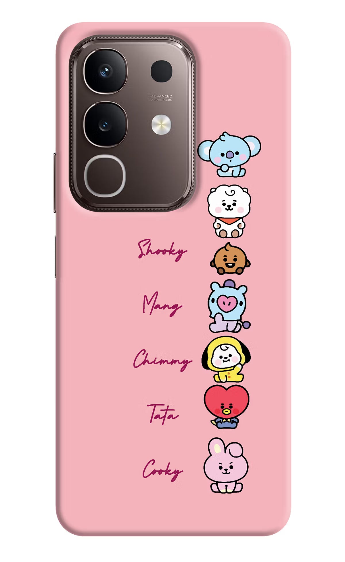 BTS names Vivo Y31 Pro 5G Hard Case Back Cover by Casekaro
