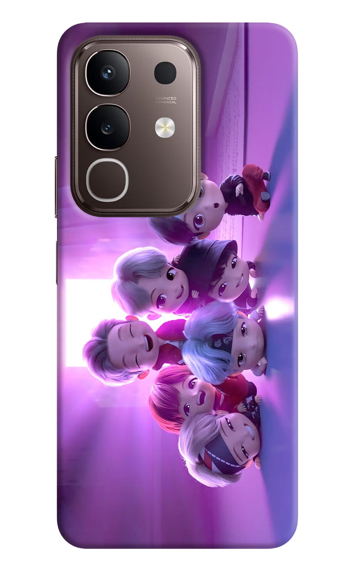 BTS Chibi Vivo Y31 Pro 5G Hard Case Back Cover by Casekaro