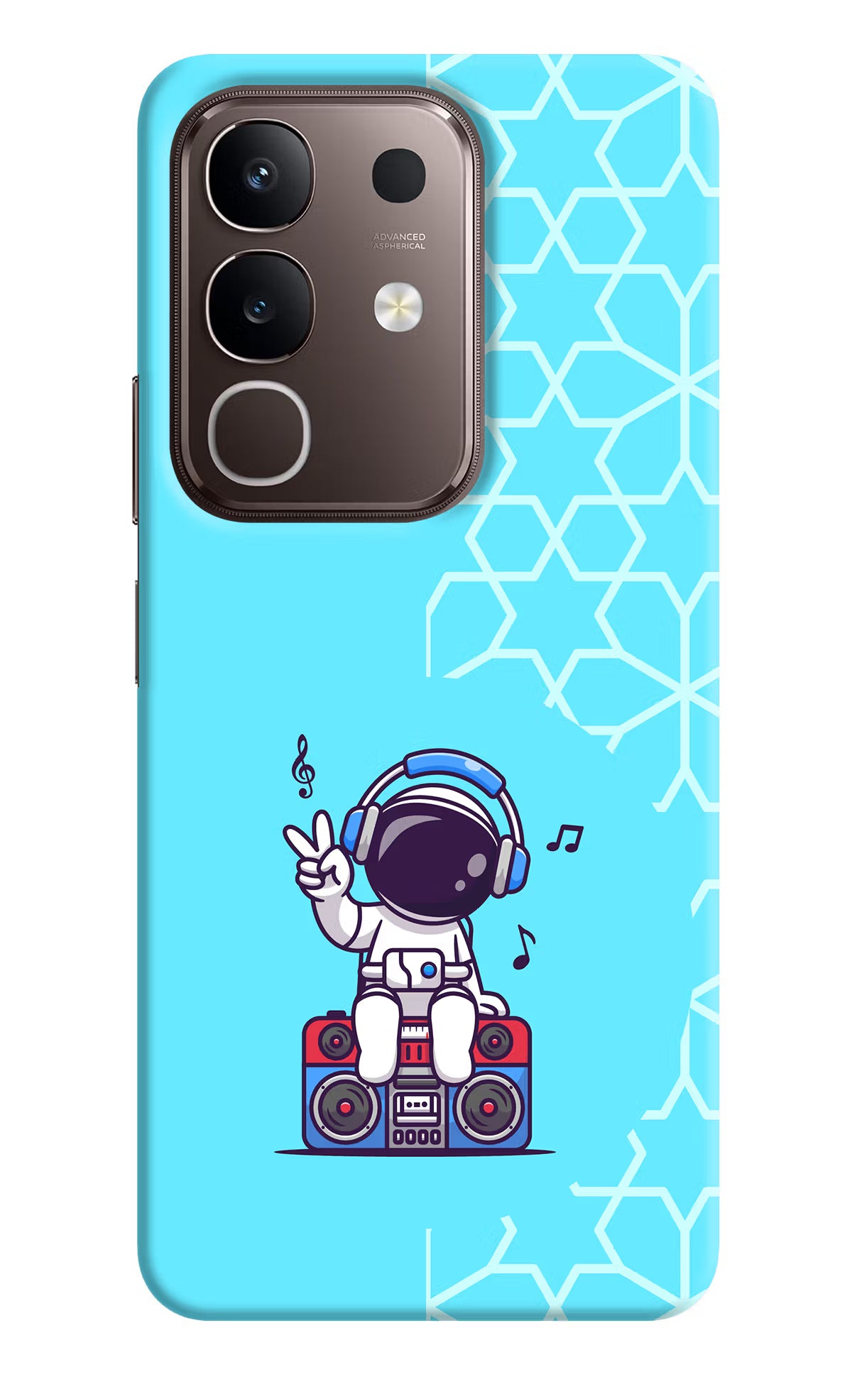 Cute Astronaut Chilling Vivo Y31 Pro 5G Hard Case Back Cover by Casekaro