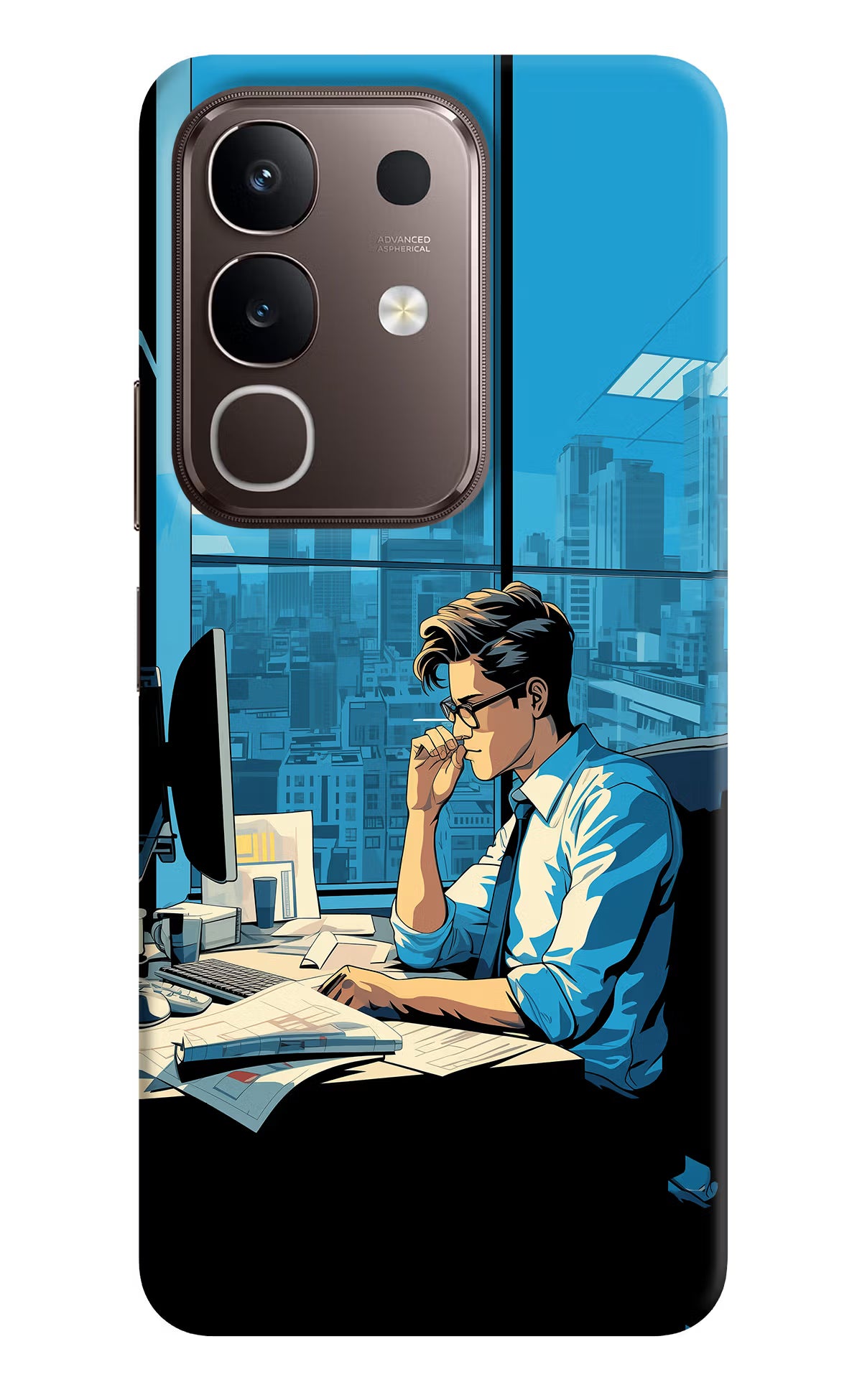 Focused Hustler (AI Generated) Vivo Y31 Pro 5G Hard Case Back Cover by Casekaro