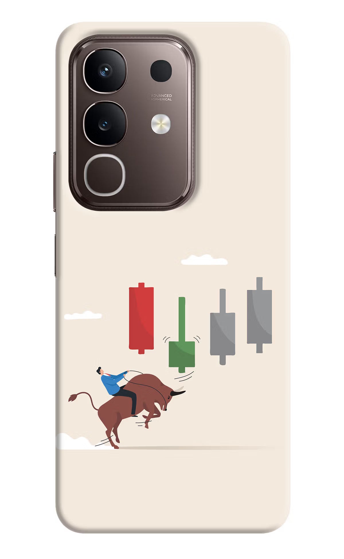 Bull Trading Momentum Vivo Y31 Pro 5G Hard Case Back Cover by Casekaro