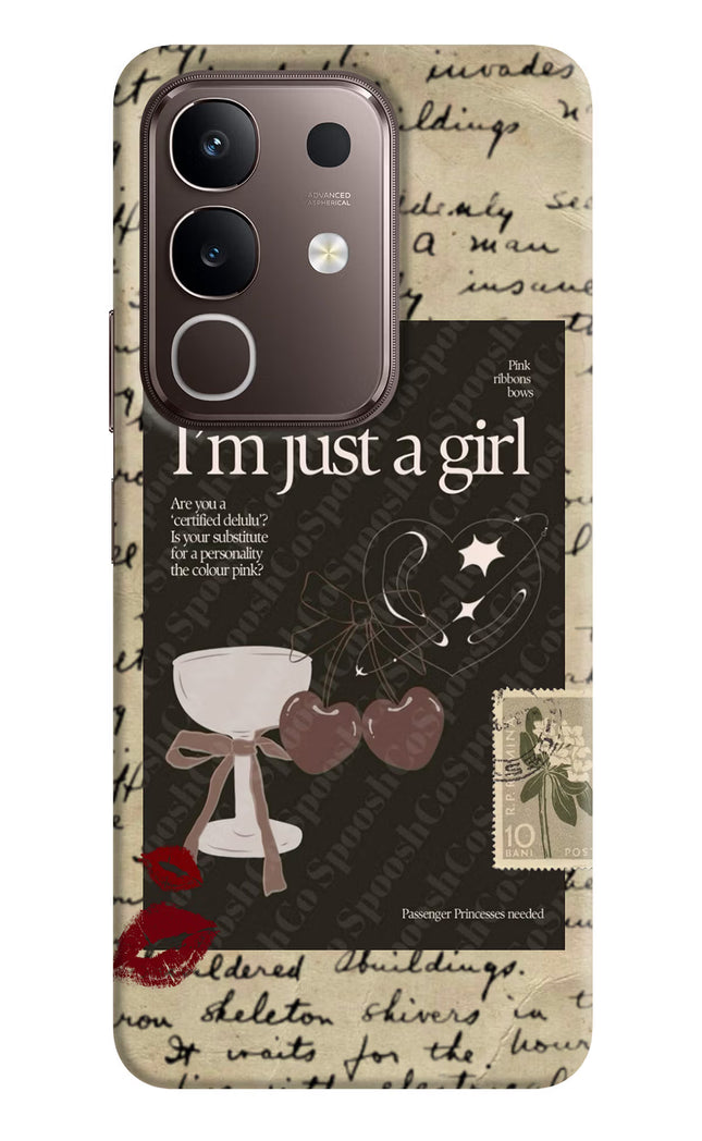 I am just a girl Vivo Y31 Pro 5G Hard Case Back Cover by Casekaro