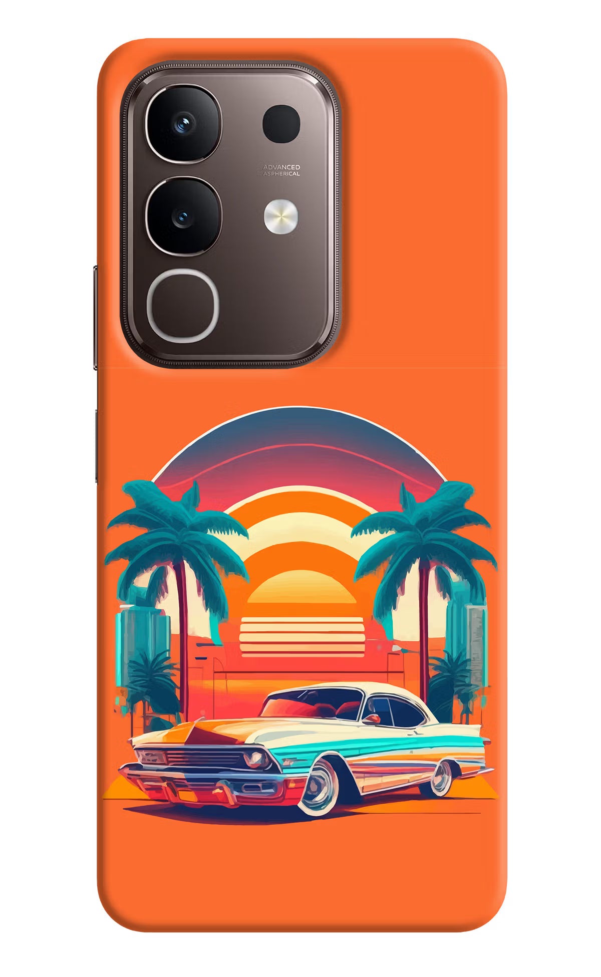 Palm Drive 80s Vivo Y31 Pro 5G Hard Case Back Cover by Casekaro