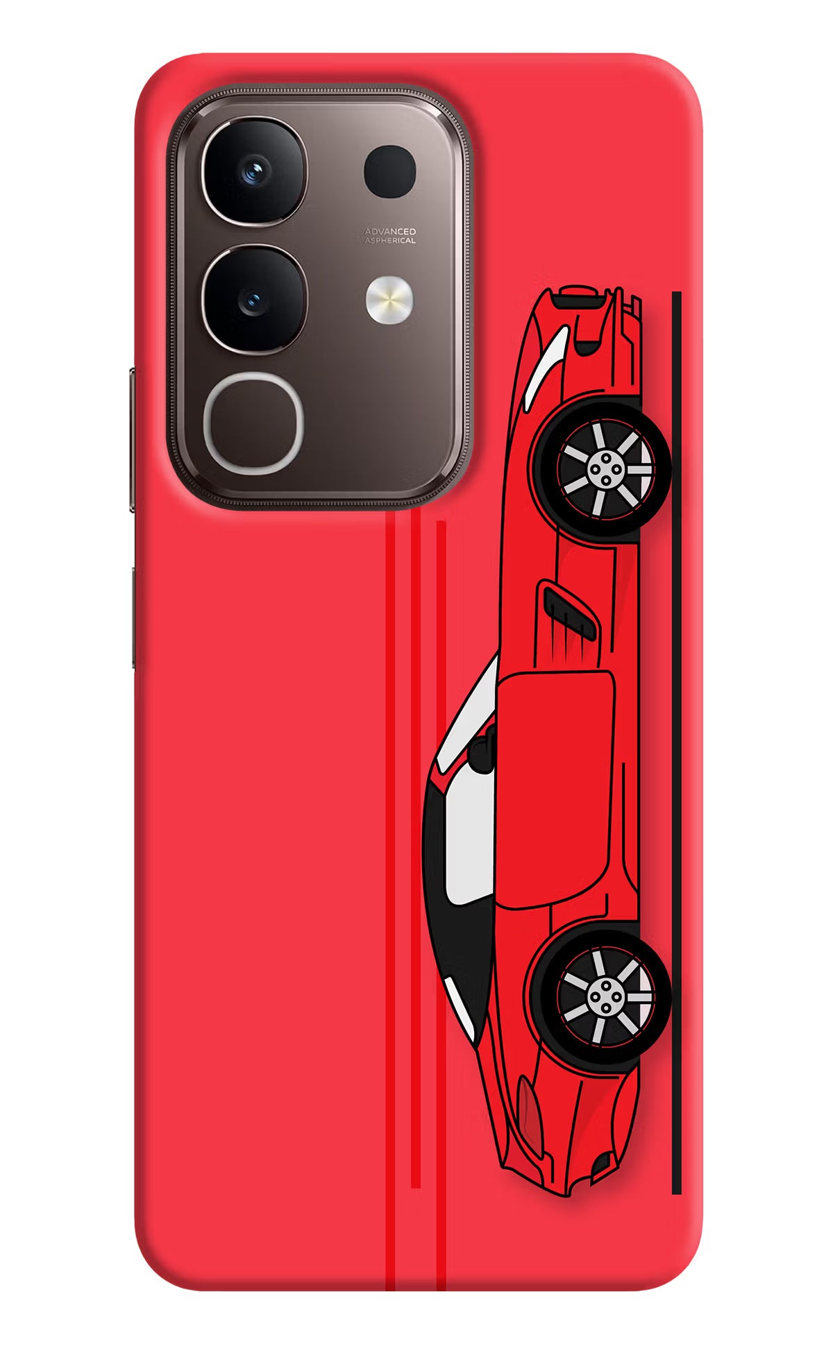 Red Velocity Vivo Y31 Pro 5G Hard Case Back Cover by Casekaro