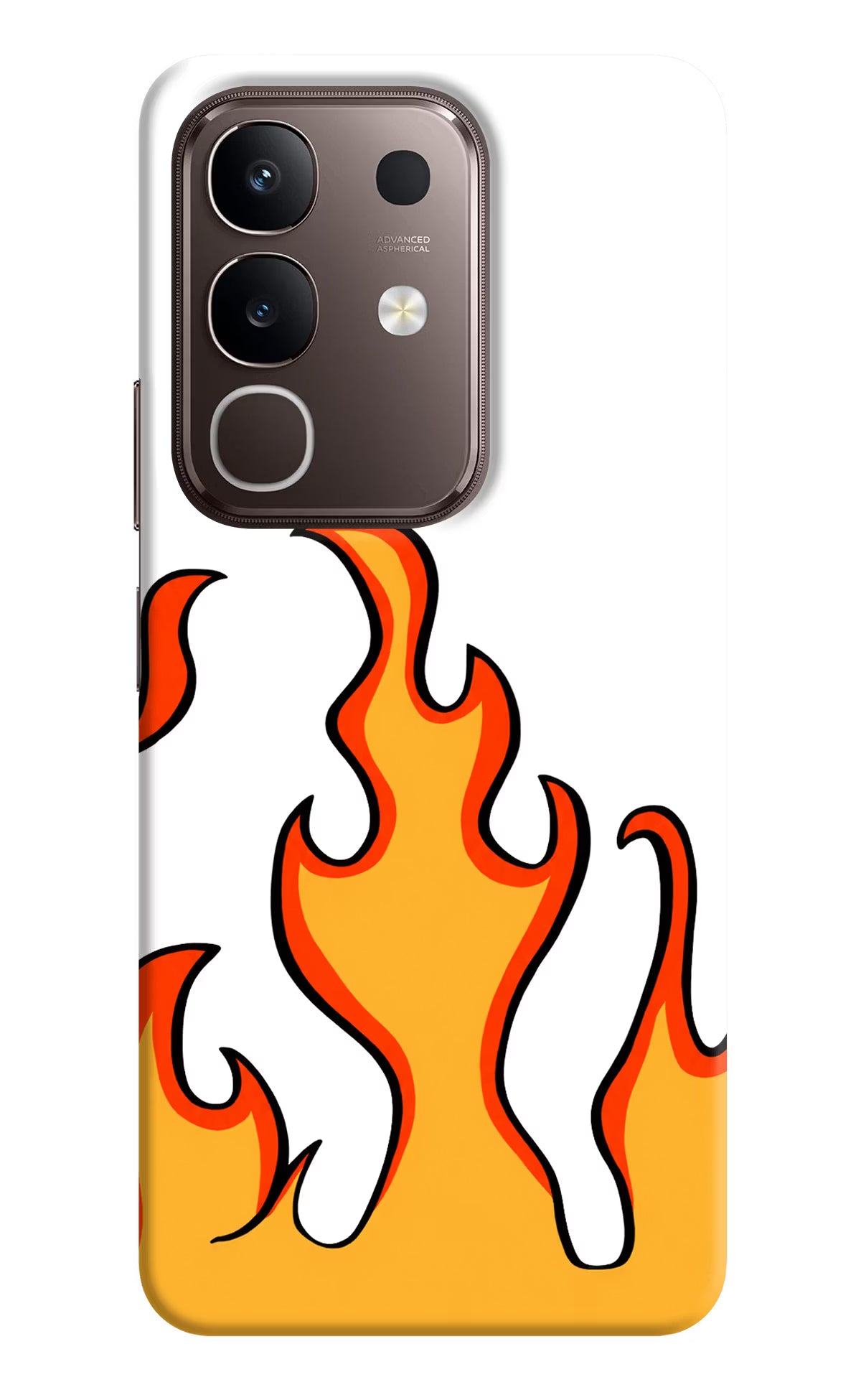 Fired Up – White Vivo Y31 Pro 5G Hard Case Back Cover by Casekaro