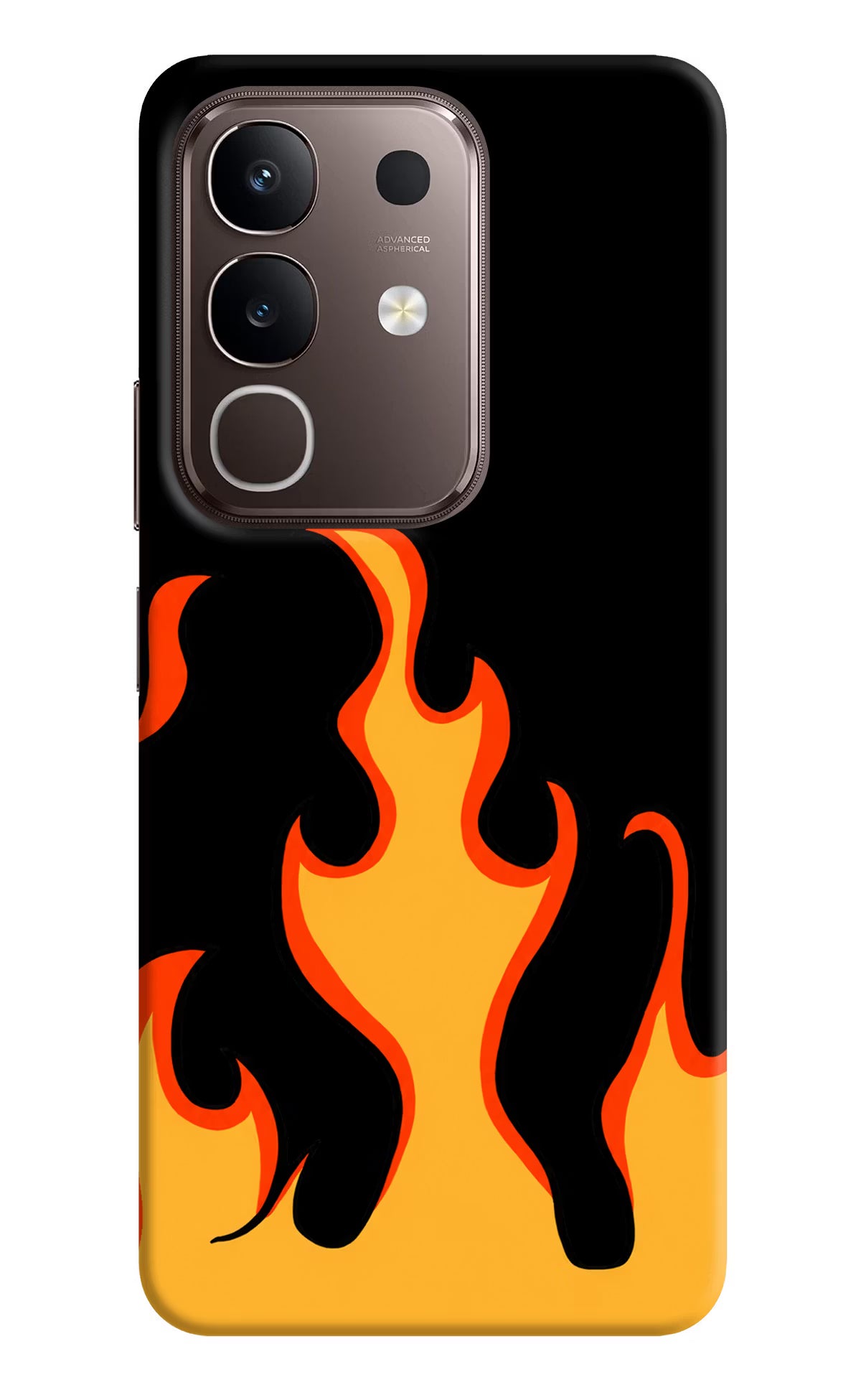 Fired Up – Black Vivo Y31 Pro 5G Hard Case Back Cover by Casekaro