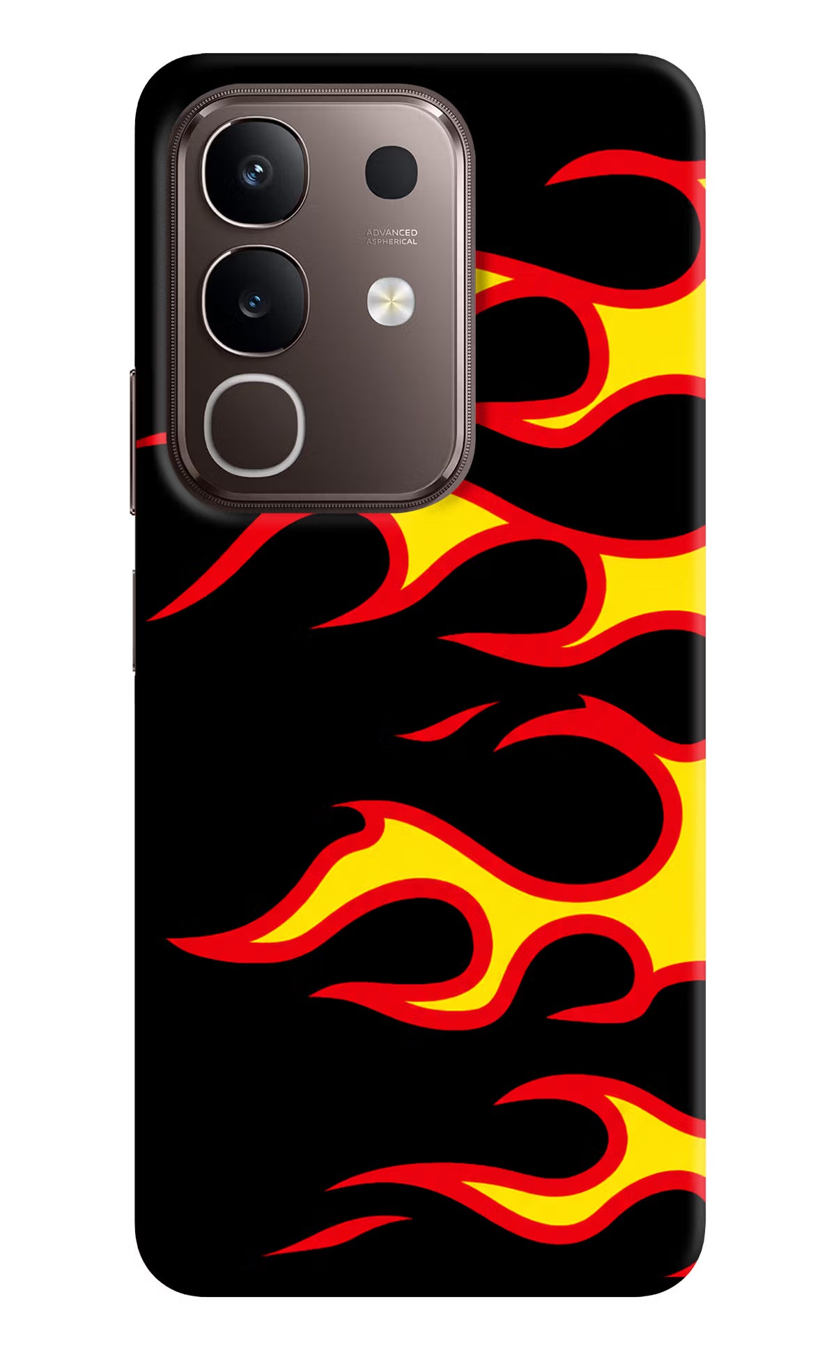 Side Sweep Flames Vivo Y31 Pro 5G Hard Case Back Cover by Casekaro