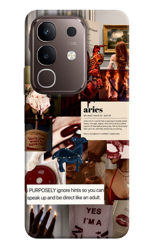 Zodiac Aries Vivo Y31 Pro 5G Hard Case Back Cover by Casekaro