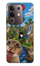 Minecraft Cat Chaos Vivo Y31 Pro 5G Hard Case Back Cover by Casekaro