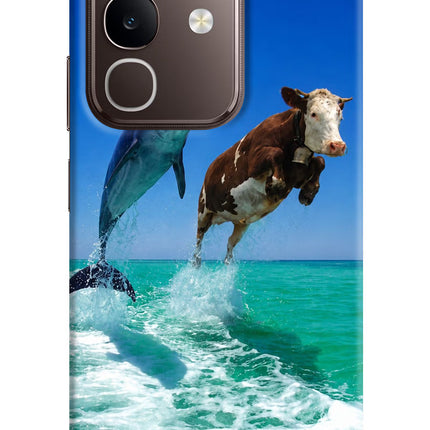 Dolphin vs Cow Vivo Y31 Pro 5G Hard Case Back Cover by Casekaro