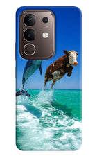 Dolphin vs Cow Vivo Y31 Pro 5G Hard Case Back Cover by Casekaro