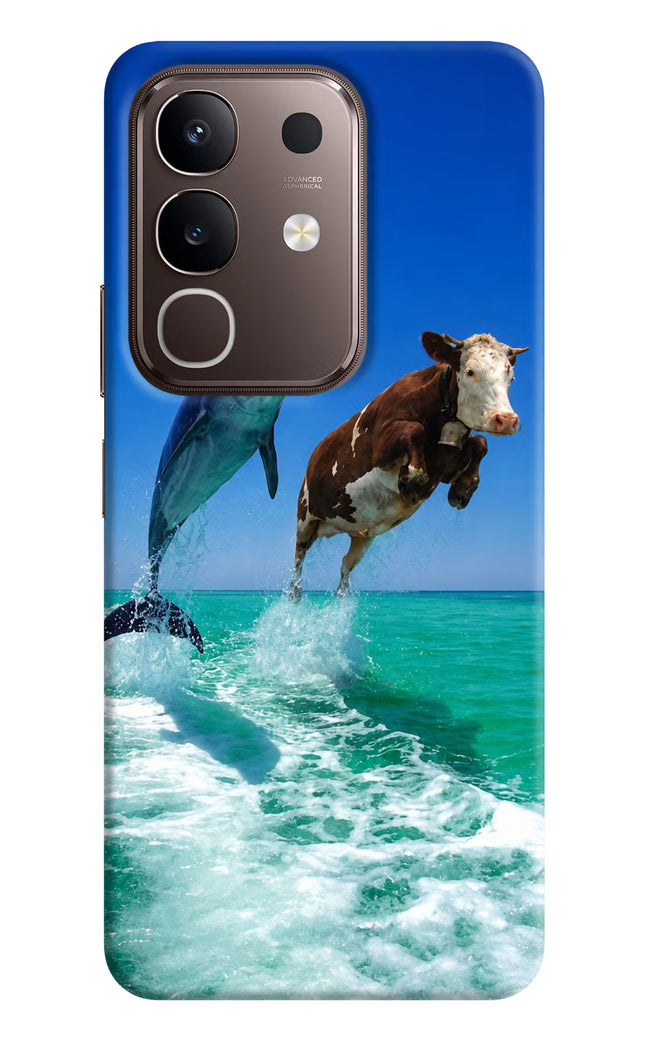 Dolphin vs Cow Vivo Y31 Pro 5G Hard Case Back Cover by Casekaro