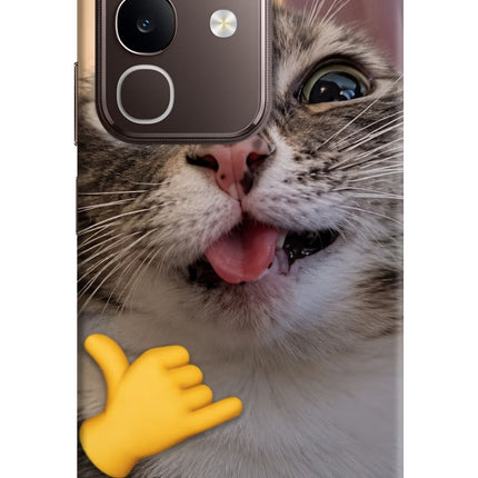 Silly Cat Call Vivo Y31 Pro 5G Hard Case Back Cover by Casekaro
