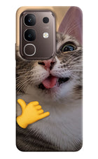 Silly Cat Call Vivo Y31 Pro 5G Hard Case Back Cover by Casekaro