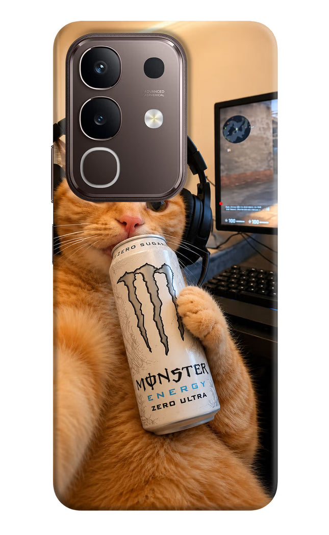 Gamer Cat Energy Vivo Y31 Pro 5G Hard Case Back Cover by Casekaro