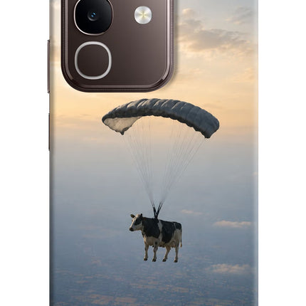 Skydiving Cow Vivo Y31 Pro 5G Hard Case Back Cover by Casekaro