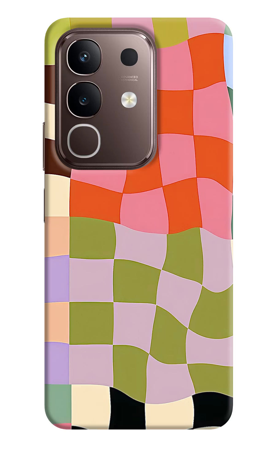 Wavy Grid Vivo Y31 Pro 5G Back Cover, Hard case