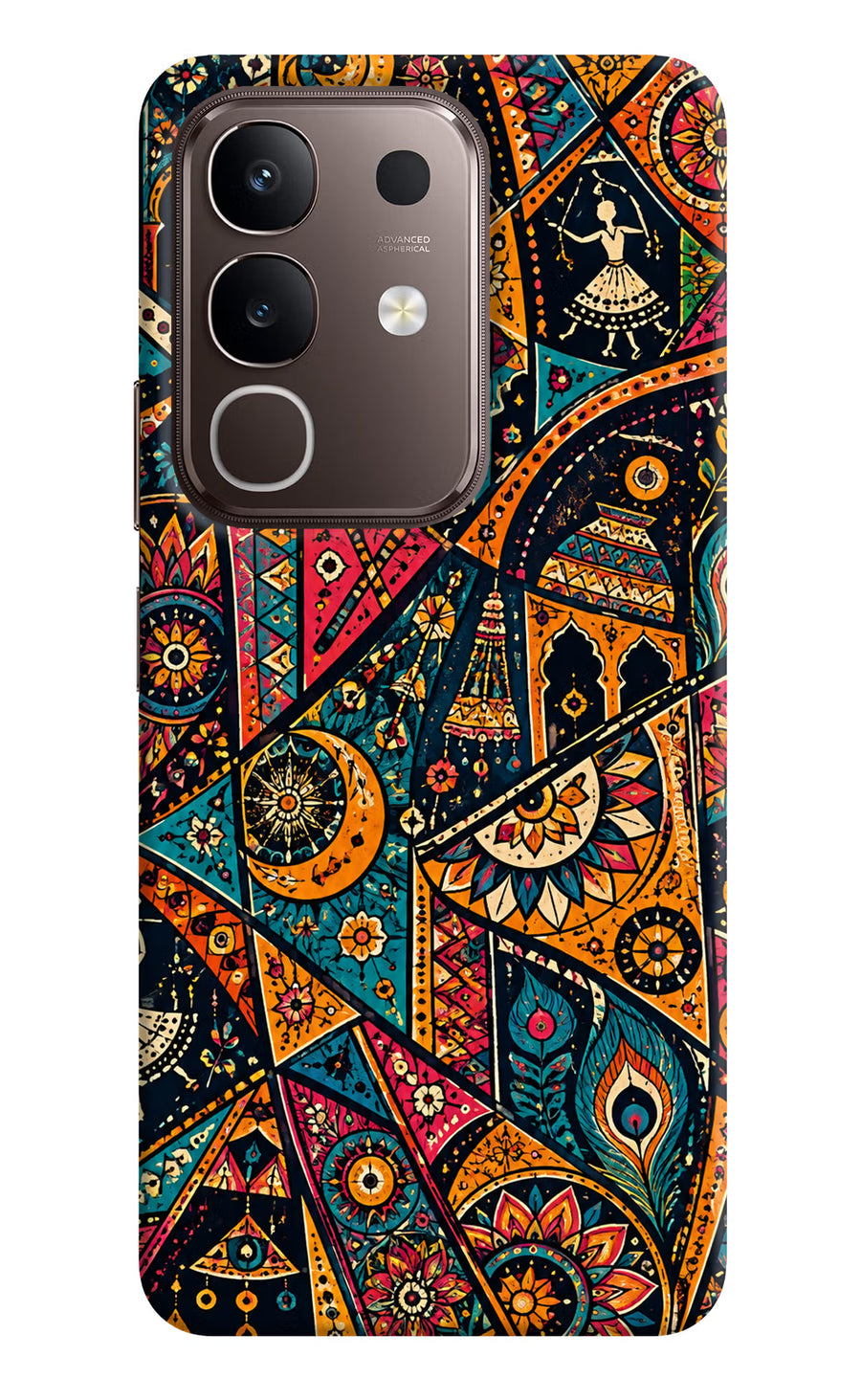 Folk Print Vivo Y31 Pro 5G Back Cover, Hard case