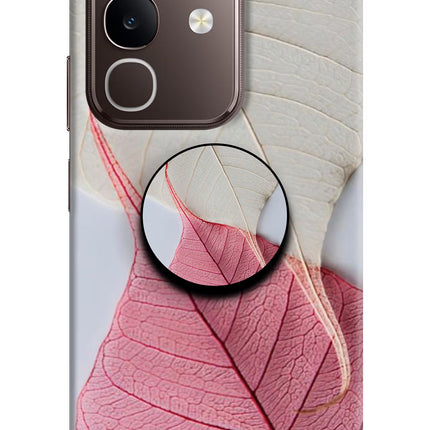 White Pink Leaf Vivo Y31 Pro 5G Pop Case by Casekaro