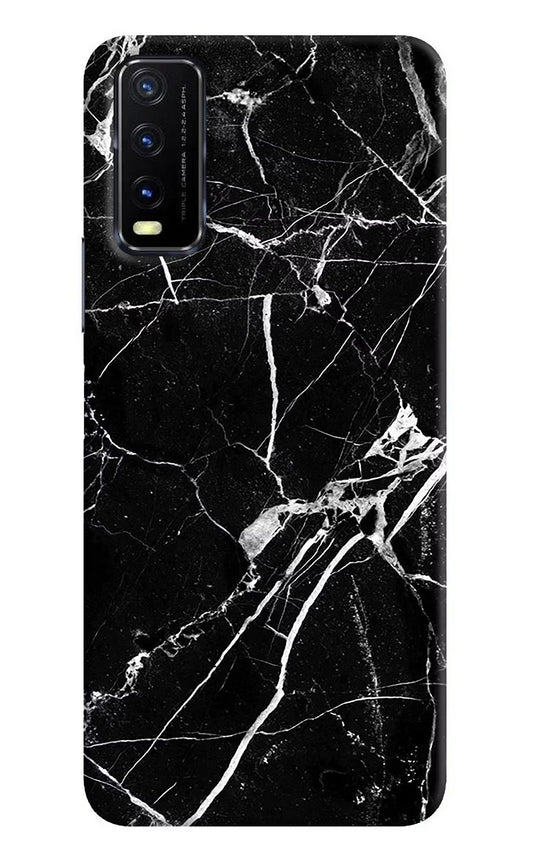 Black Marble Pattern Vivo Y20G Back Cover