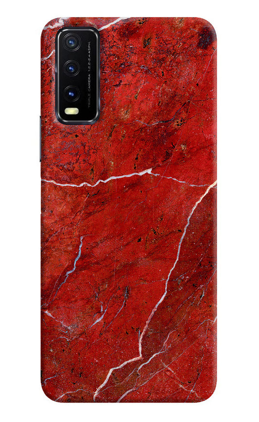 Red Marble Design Vivo Y20G Back Cover