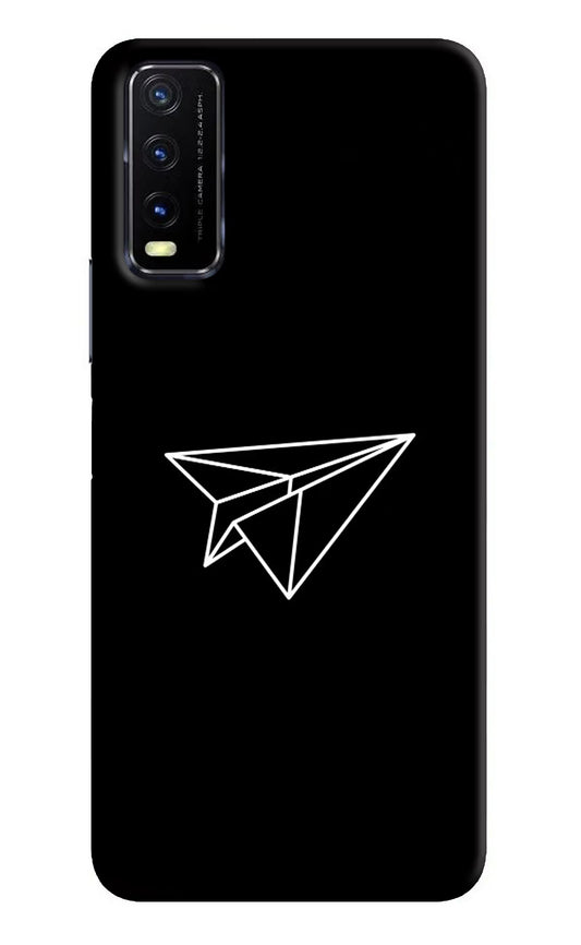 Paper Plane White Vivo Y20G Back Cover