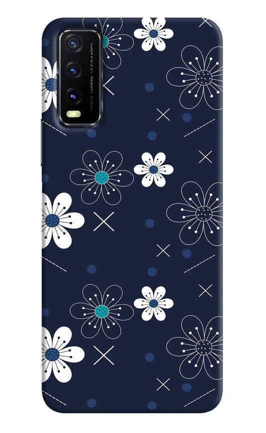 Flowers Vivo Y20G Back Cover