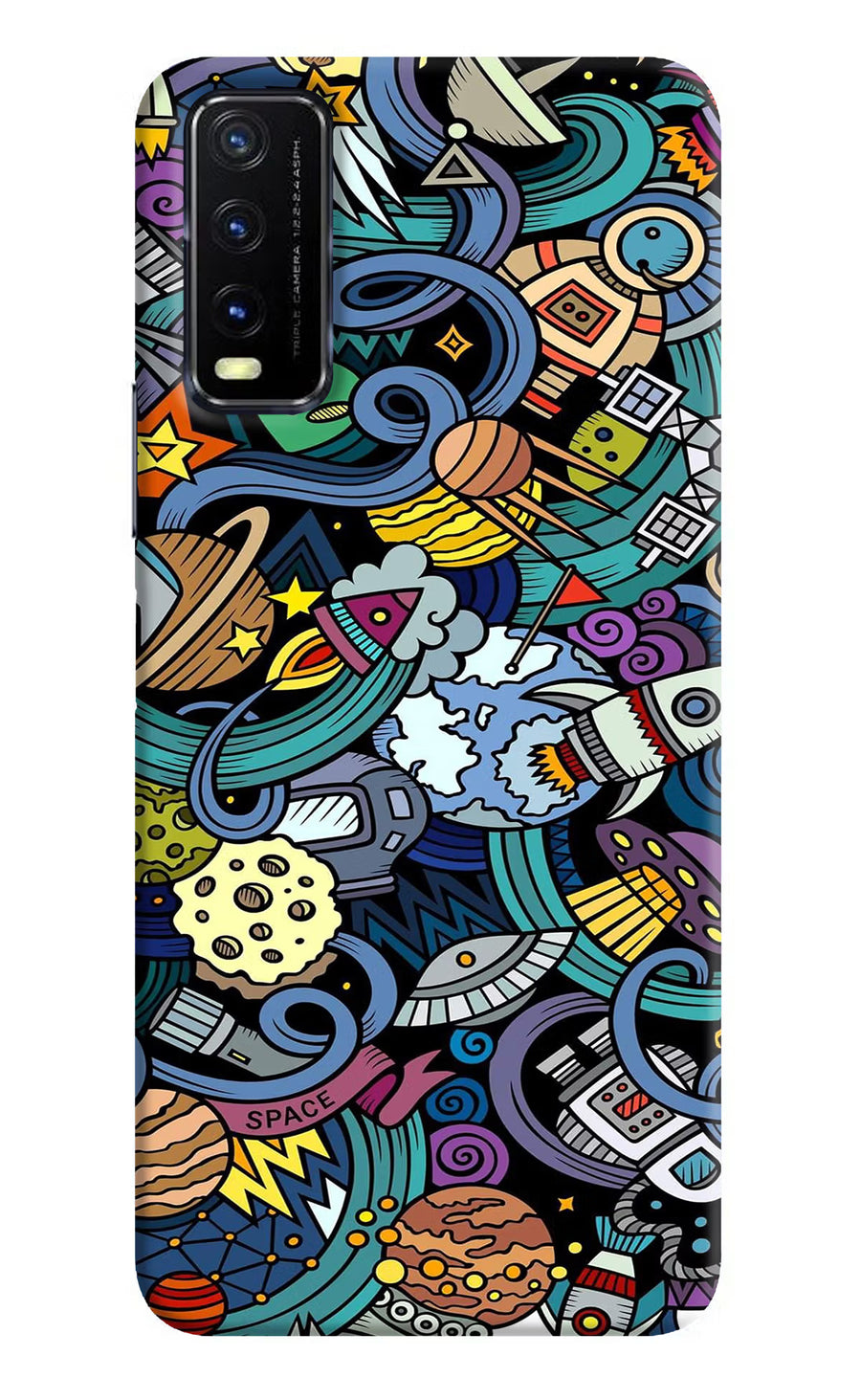 Space Abstract Vivo Y20G Back Cover, Hard case